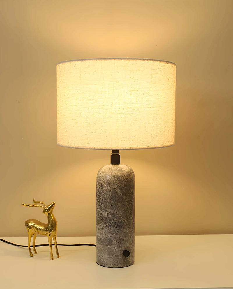 marble canvas table lamp