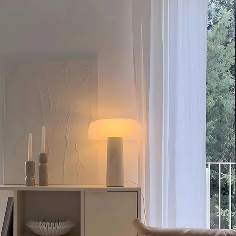 Travertine table lamp