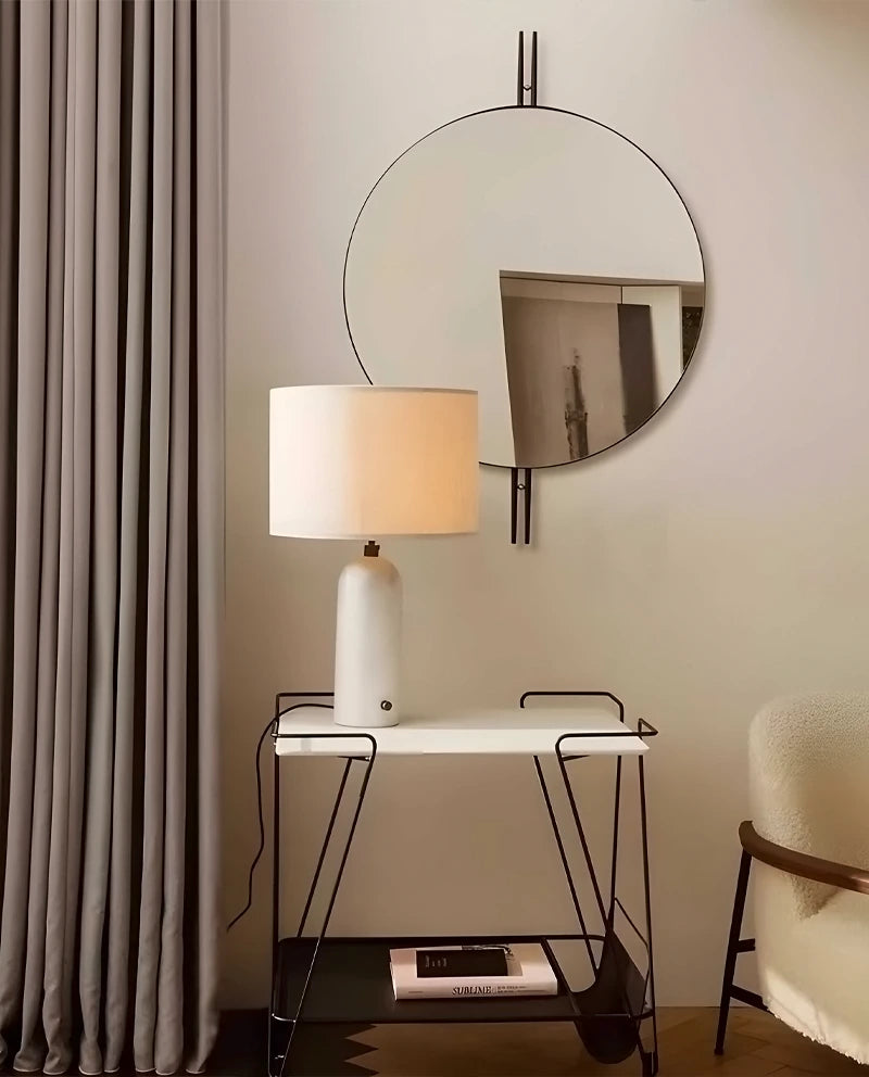 marble canvas table lamp