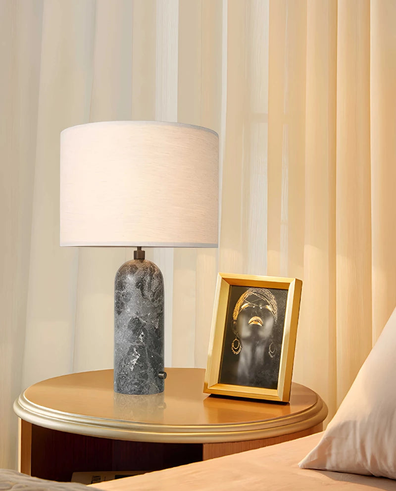 marble canvas table lamp