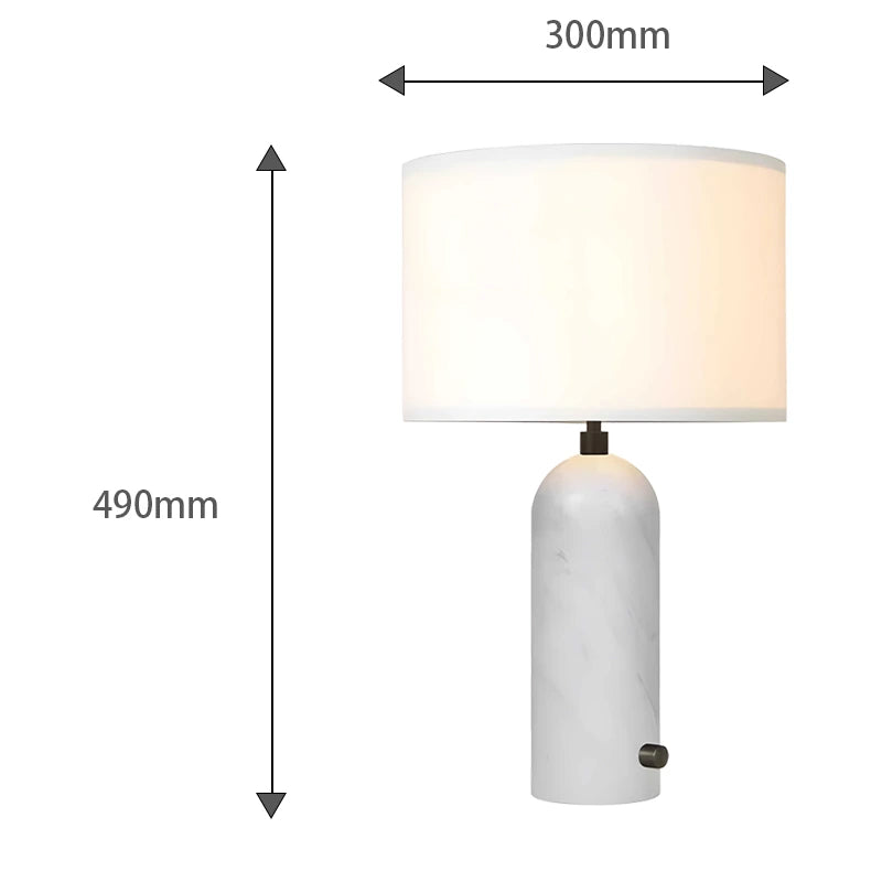 marble canvas table lamp